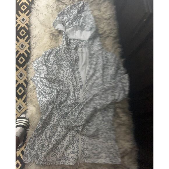 🌸 G/FORE Women's Outline Floral Cozy Jersey Full Zip Mid Layer Golf Jacket (XL) - Picture 11 of 11